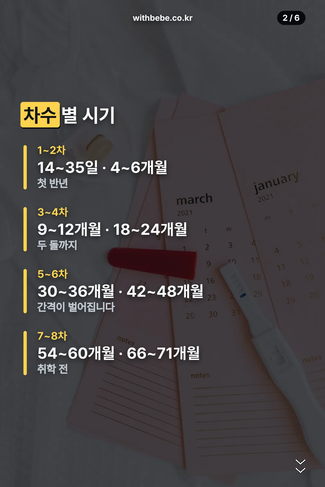 차수별 시기 정리