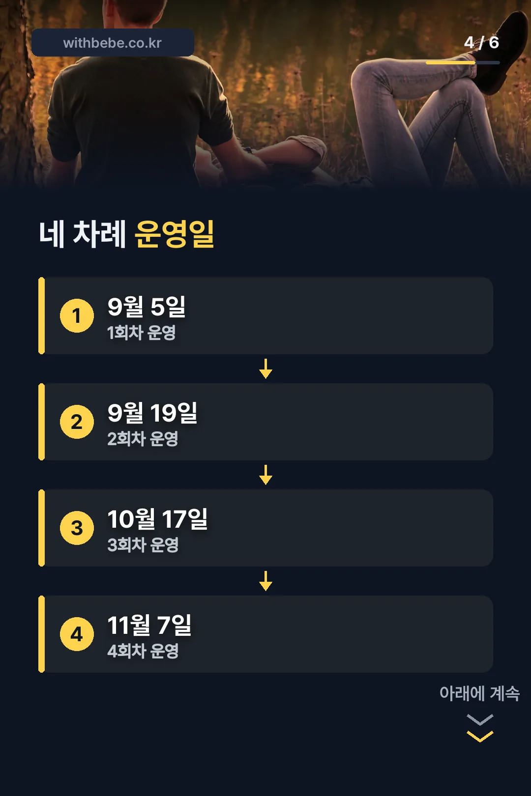 네 차례 운영일